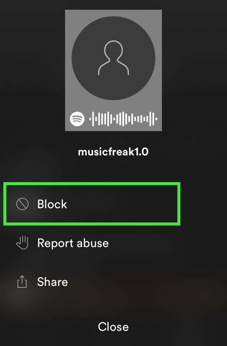 Spotify block user 3