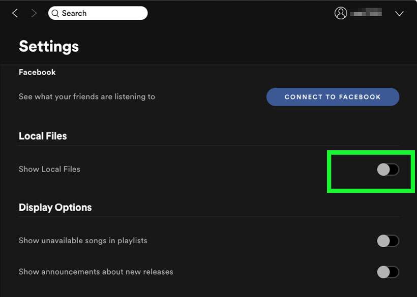 Spotify local files