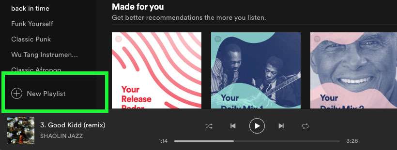Spotify new playlist Spotify new playlist