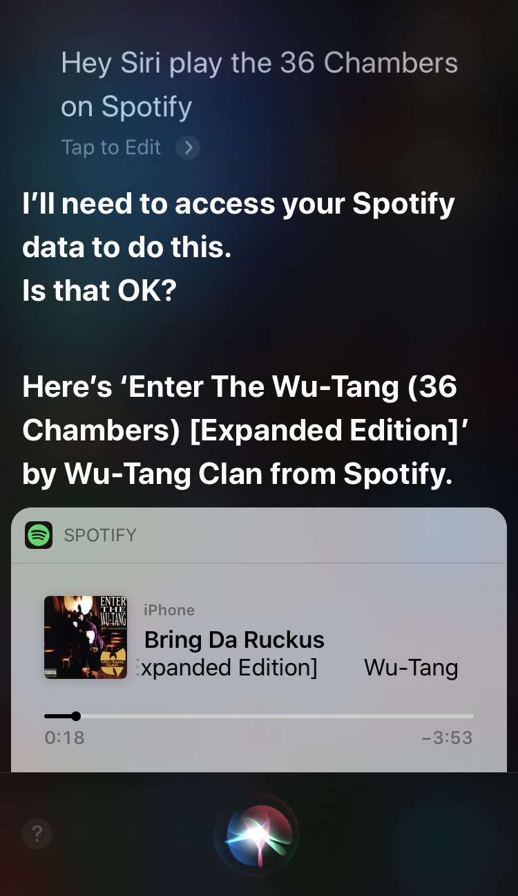 Spotify Siri 3