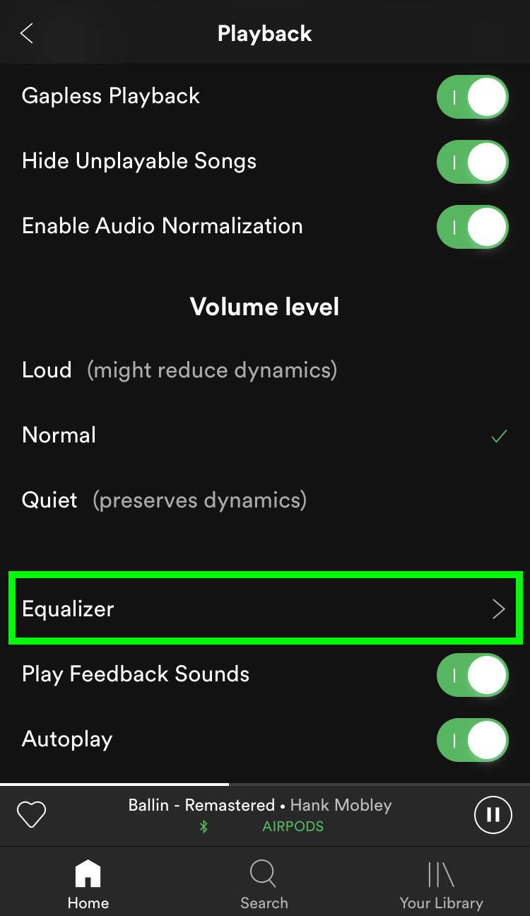 Spotify equalizer 4