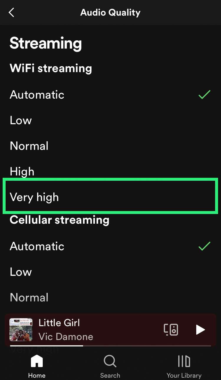 Spotify playback quality 3