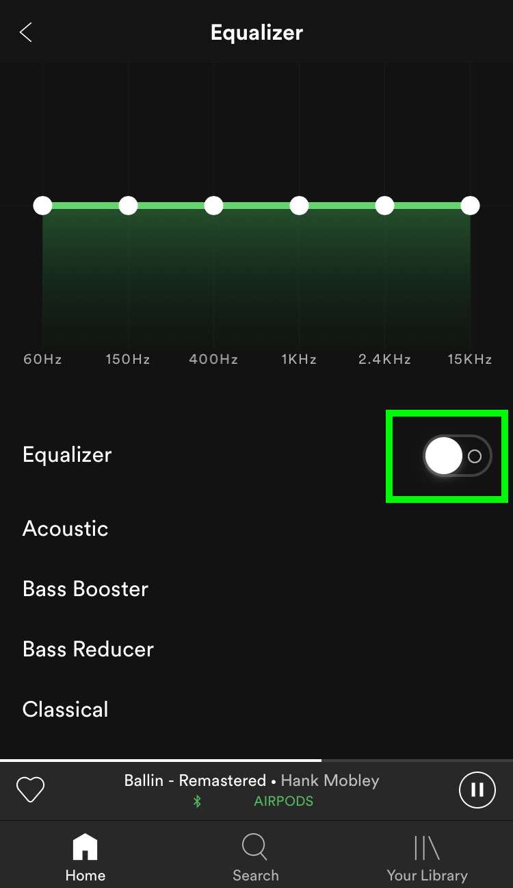 Spotify equalizer 5