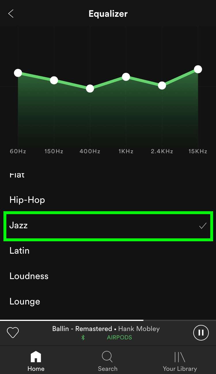 Spotify equalizer 6