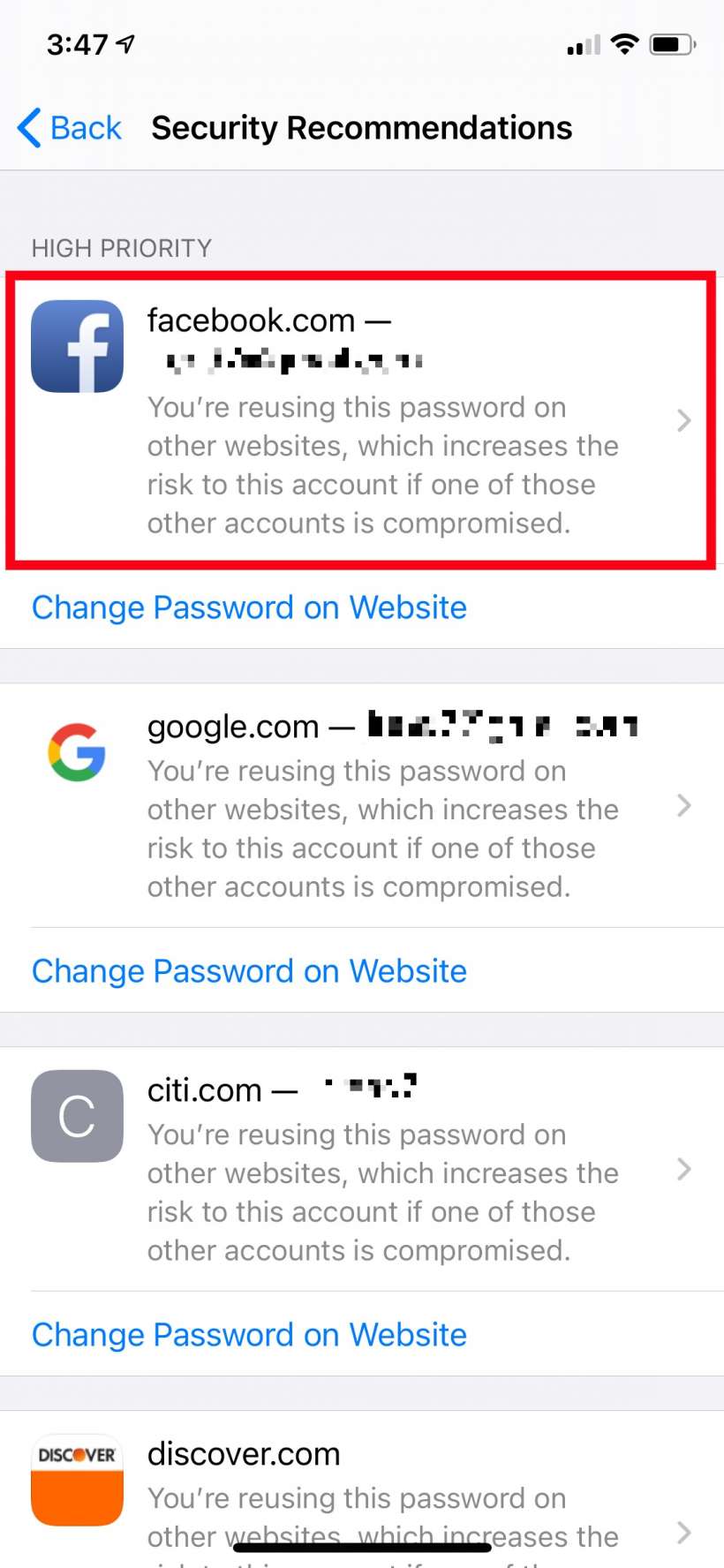 How to use iPhone's Security Recommendations to easily improve all of your passwords. 