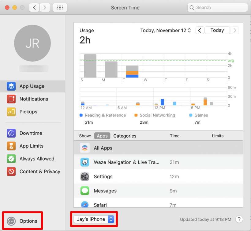 How to track iPhone, iPad and Mac Screen Time separately.