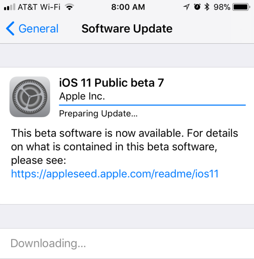 How to fix a frozen iOS Public beta installation.