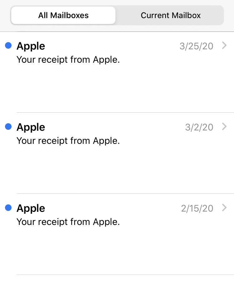 Opt out of Apple receipt emails