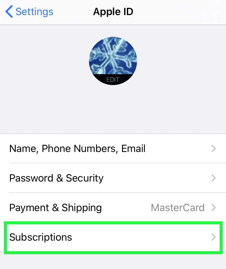 Toggle Apple subscription emails 2