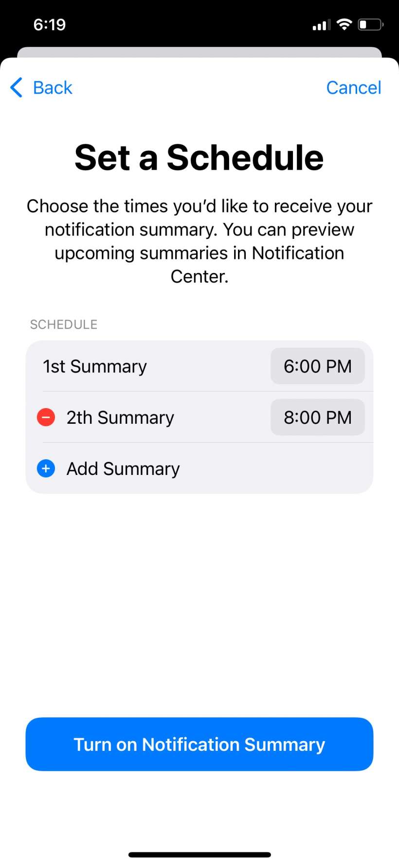 How to set up Notification Summary on iPhone and iPad.