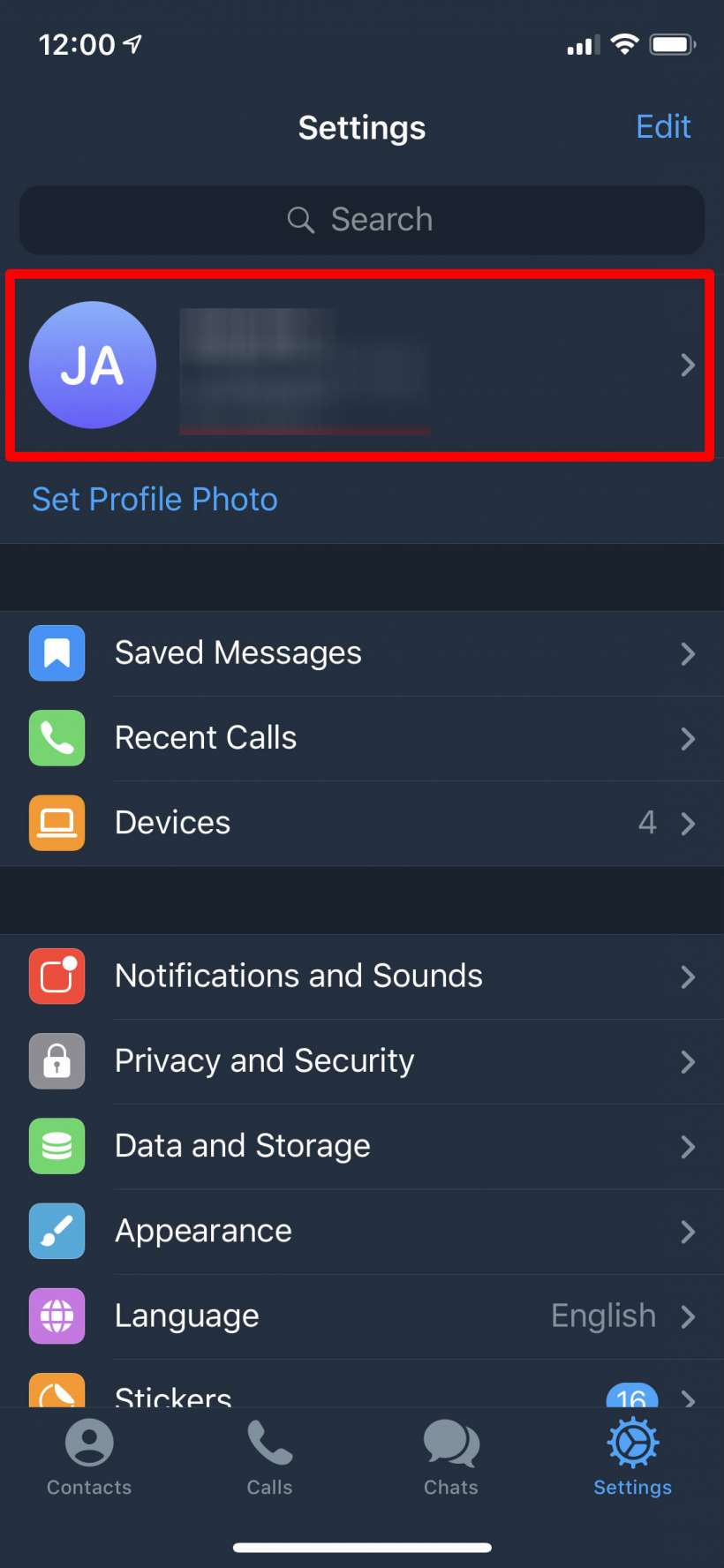 How to open a second Telegram account on iPhone and iPad.