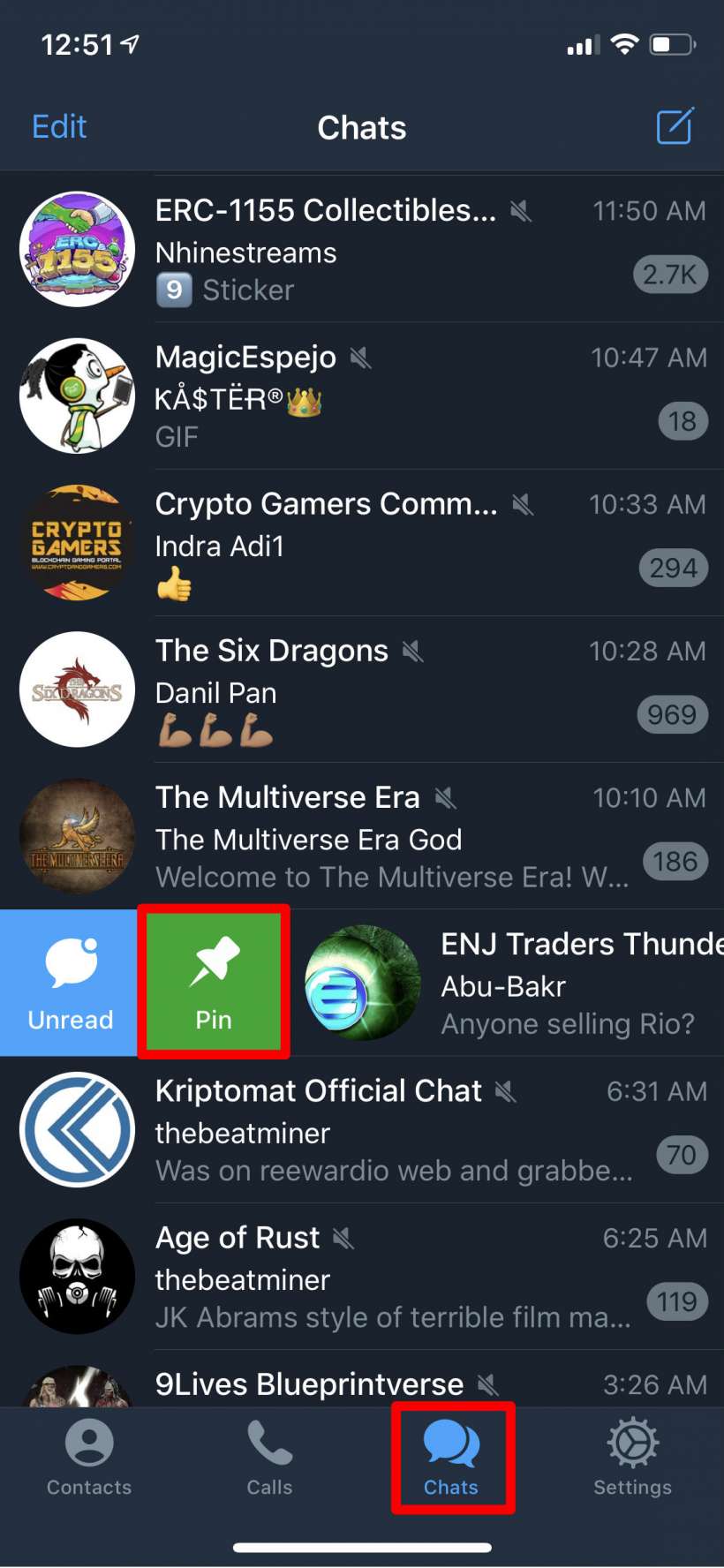 How to put Telegram channels in order on iPhone and iPad.