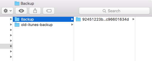 Check new iTunes backup directory Check new iTunes backup directory