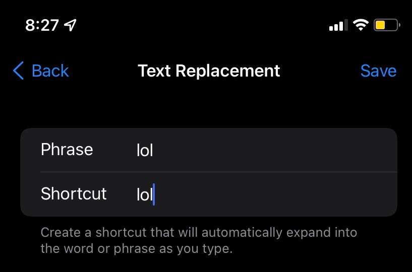 Text Replacement 