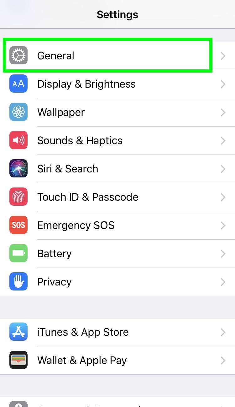 iOS Settings iOS Settings