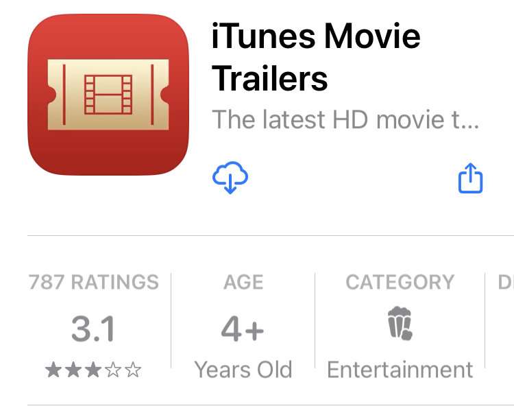 iTunes Movie Trailers app