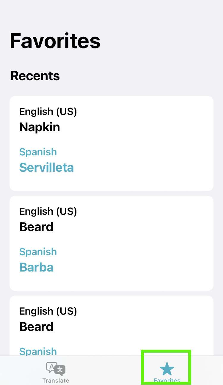 Translate iOS