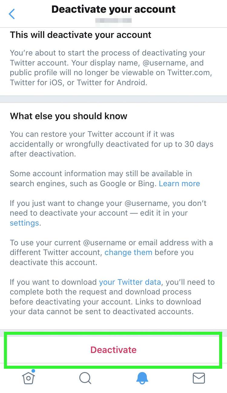 Delete Twitter account 5 Delete Twitter account 5