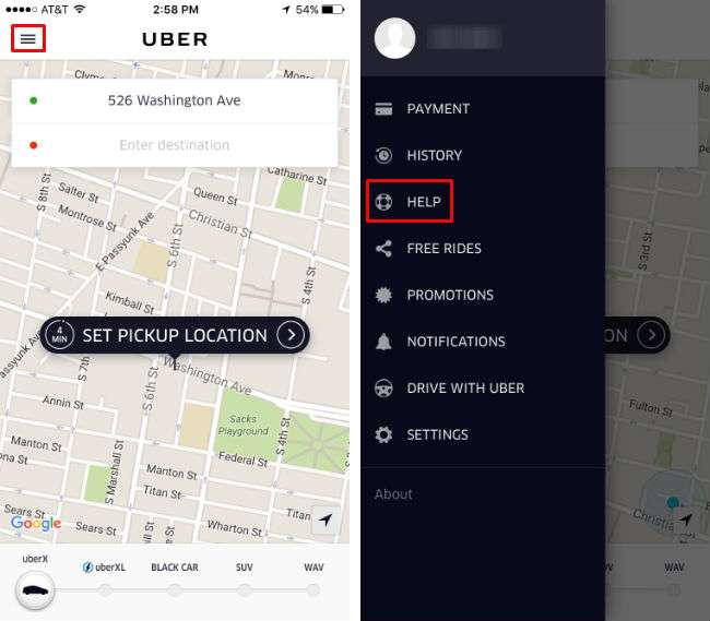 View your Uber rating.