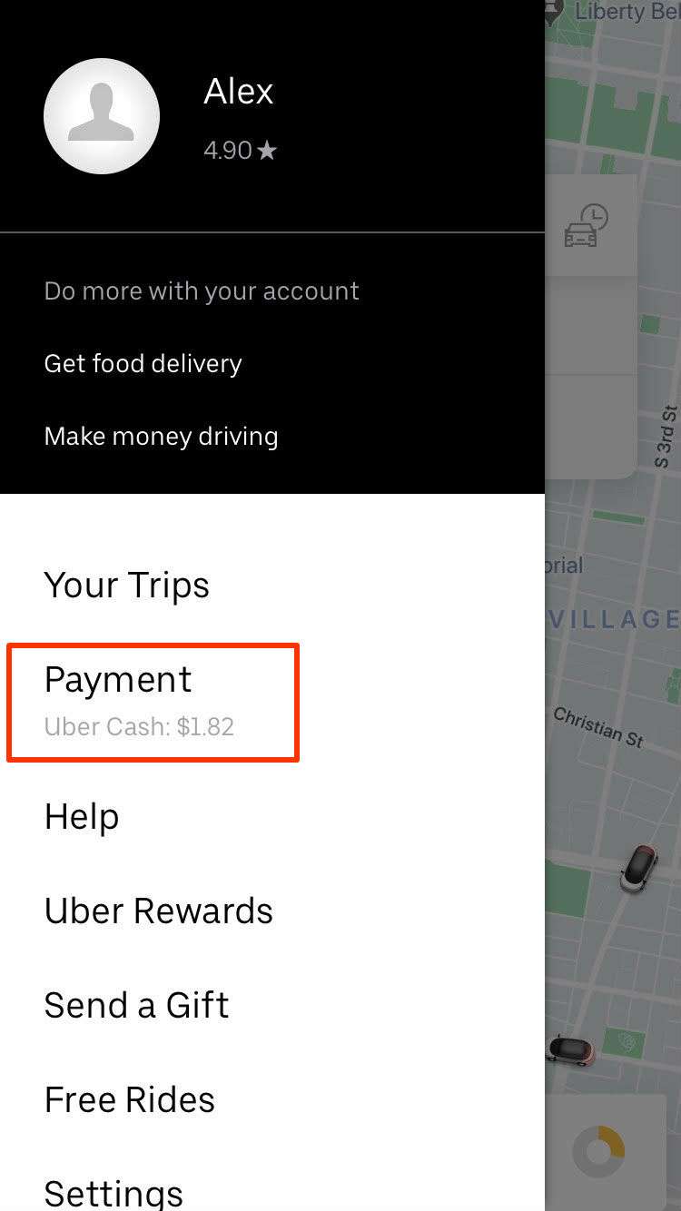 view uber eats gift card balance