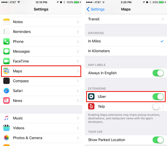 How to use Uber with iOS Maps extensions. How to use Uber with iOS Maps extensions.