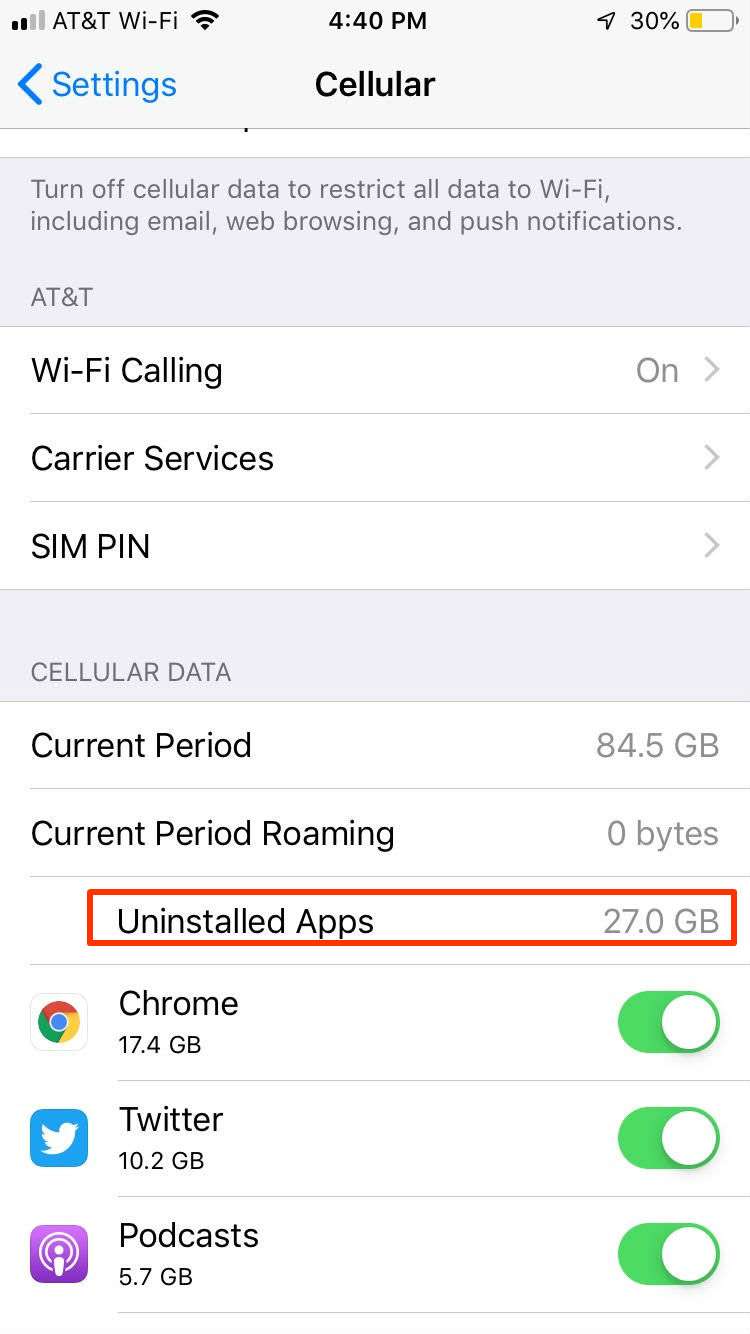 Uninstalled Apps Uninstalled Apps