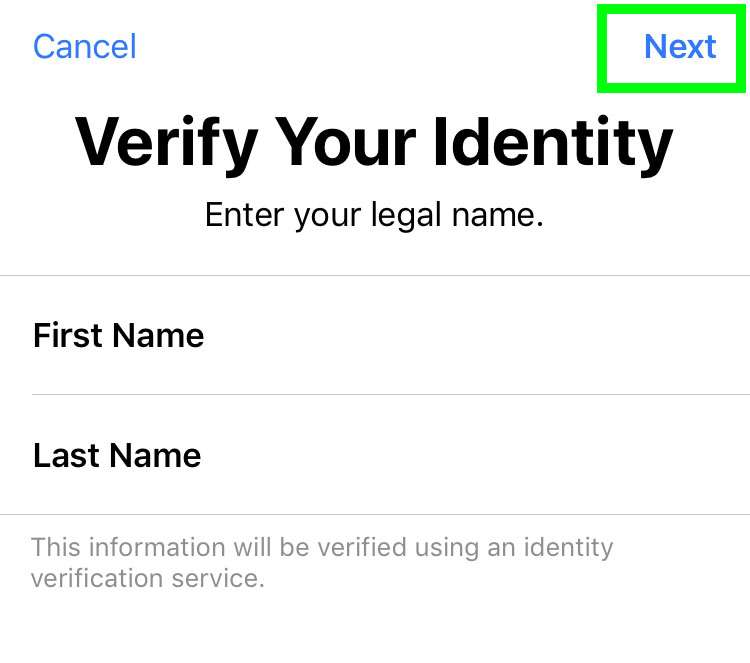 Apple Pay Cash identity verification iPhone