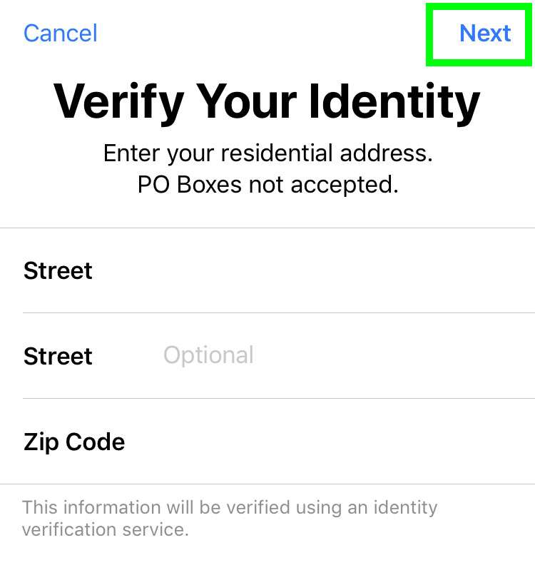 Apple Pay Cash identity verification iPhone