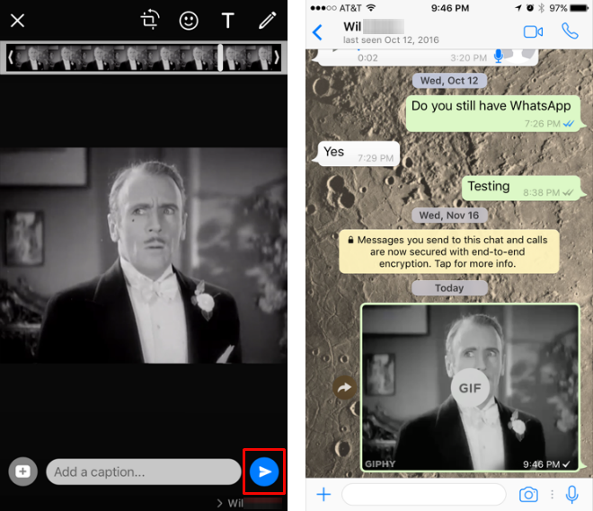 How to send GIFs with WhatsApp.