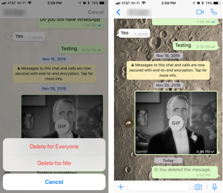 How to delete WhatsApp sent messages on iPhone and iPad. 