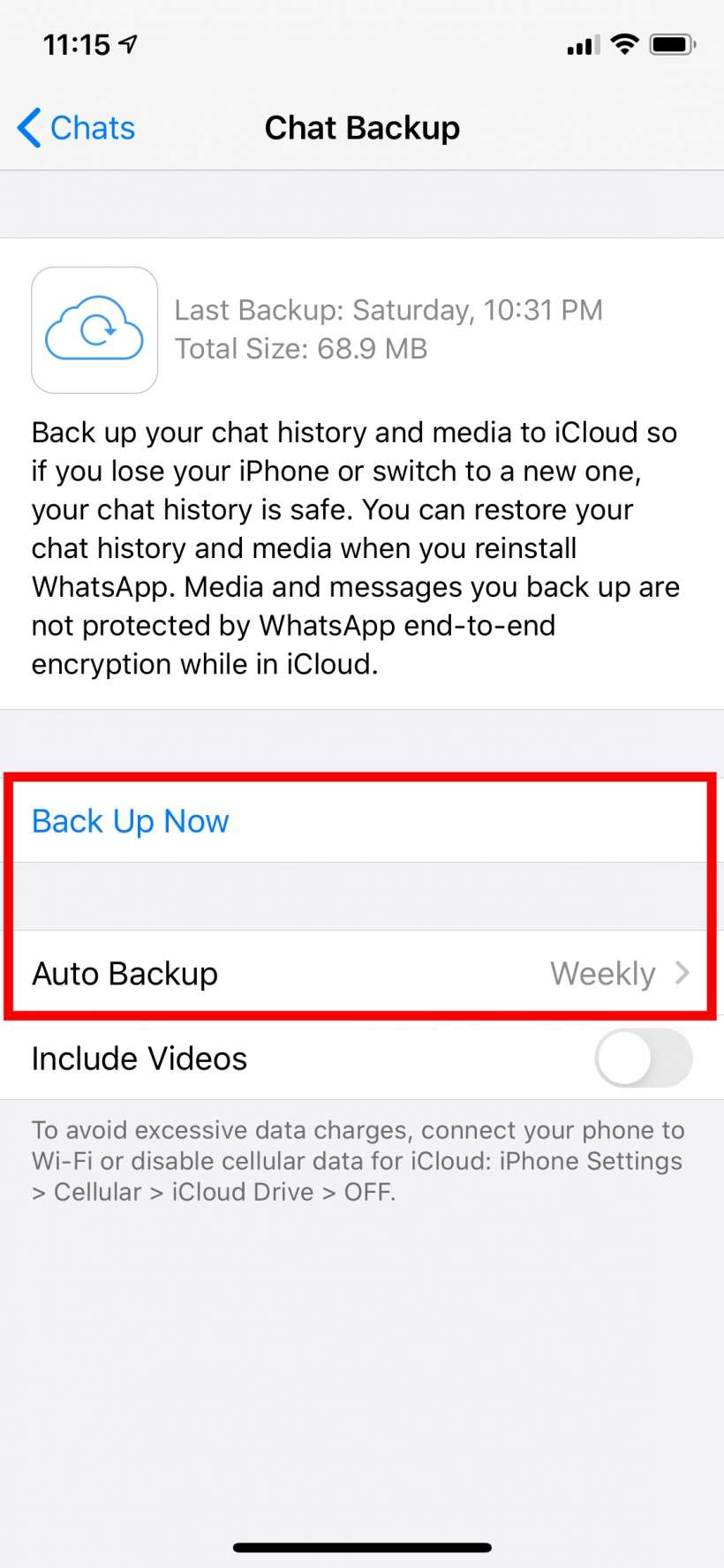 How to backup your WhatsApp chats to iCloud on iPhone and iPad.