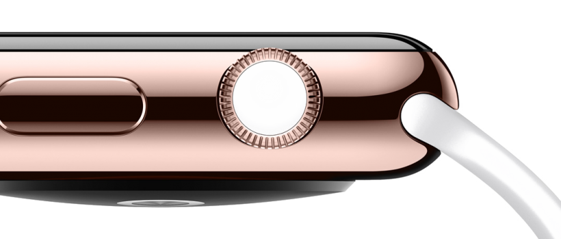 Apple Watch rose gold white sport band