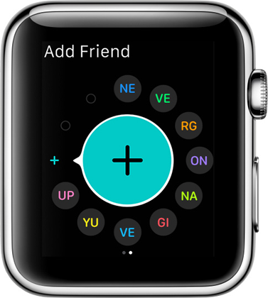 watchOS 2 friends list