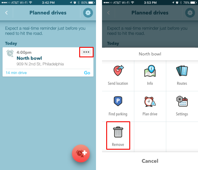 How to schedule a trip with Waze on iPhone.