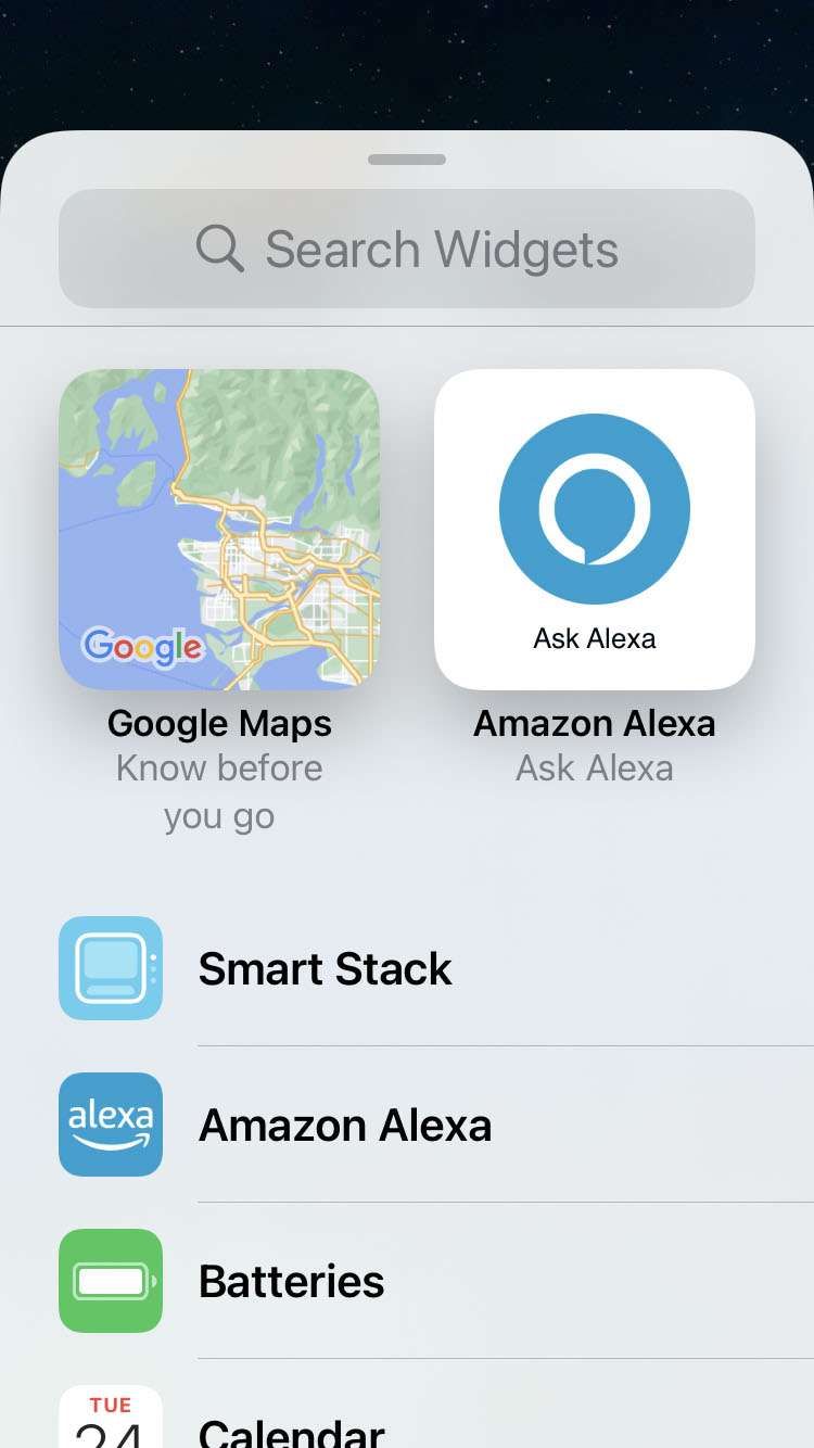 widget list widget list