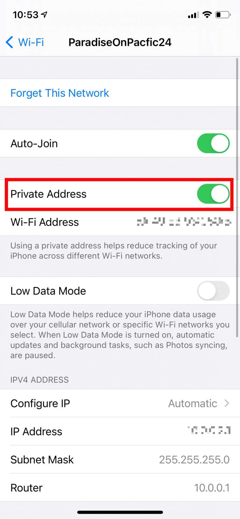 How to use a private MAC address for Wi-Fi networks on iPhone and iPad.