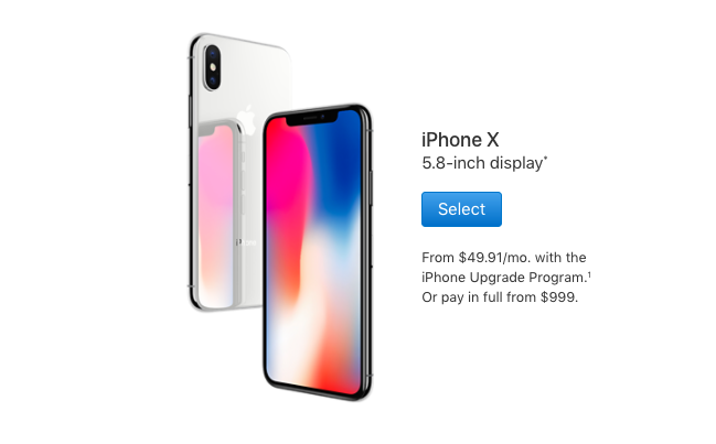 iPhone X select iPhone X select