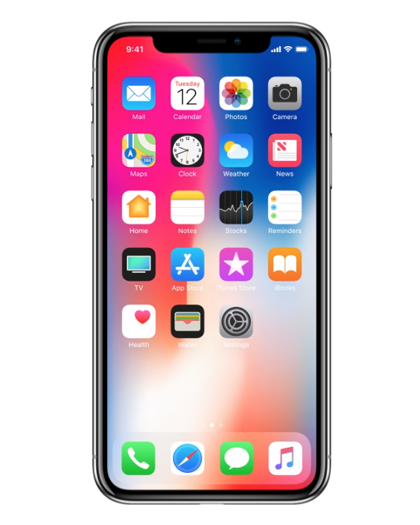 iPhone X home screen iOS 11