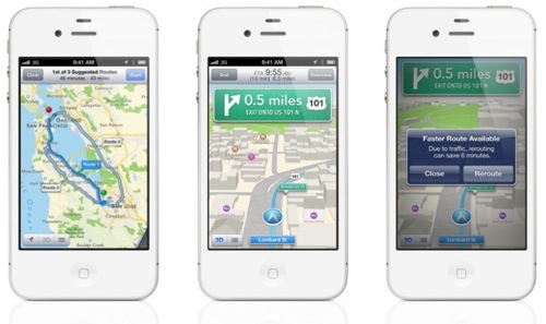 iPhone turn-by-turn navigation iPhone 4S