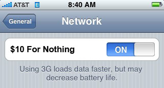 AT&T 3G Service Not Functional iphone 3G network dead