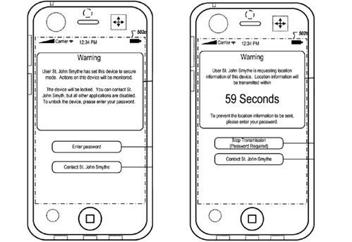 Apple Patent 2011 Find My Iphone