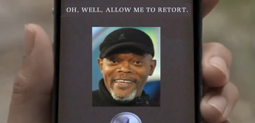 Samuel L Jackson as Siri Fake Siri iPhone 4S Commercial