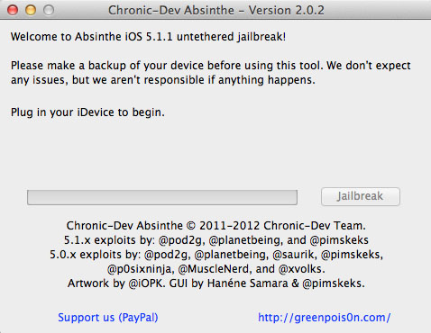 Chronic Dev Team Absinthe jailbreak