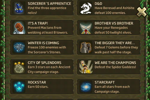 Kingdom Rush Origins Achievements”  title=