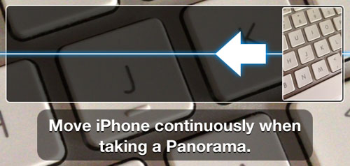 iPhone camera panoramic option Panorama mode iOS 6