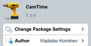 CamTime Tweak Camera timer iPhone