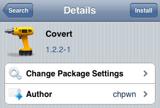 Cydia Covert tweak Safari Cydia Covert tweak