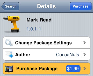 Cydia tweaks Mail improvement Mark Read