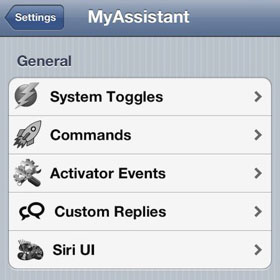 MyAssistant Siri Tweaks