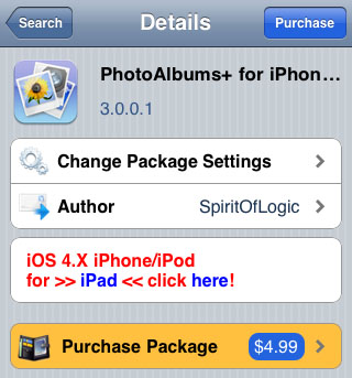 PhotoAlbums+ Cydia app